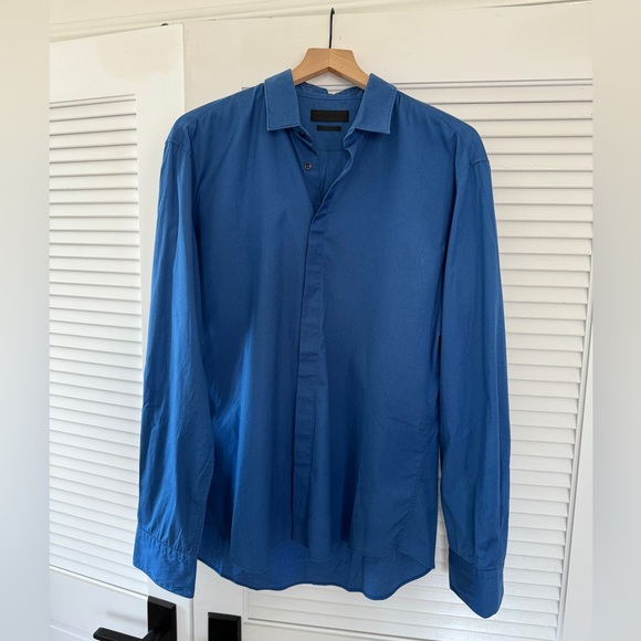 Alexander McQueen Men’s Blue Button Down Shirt - Picture 1 of 4